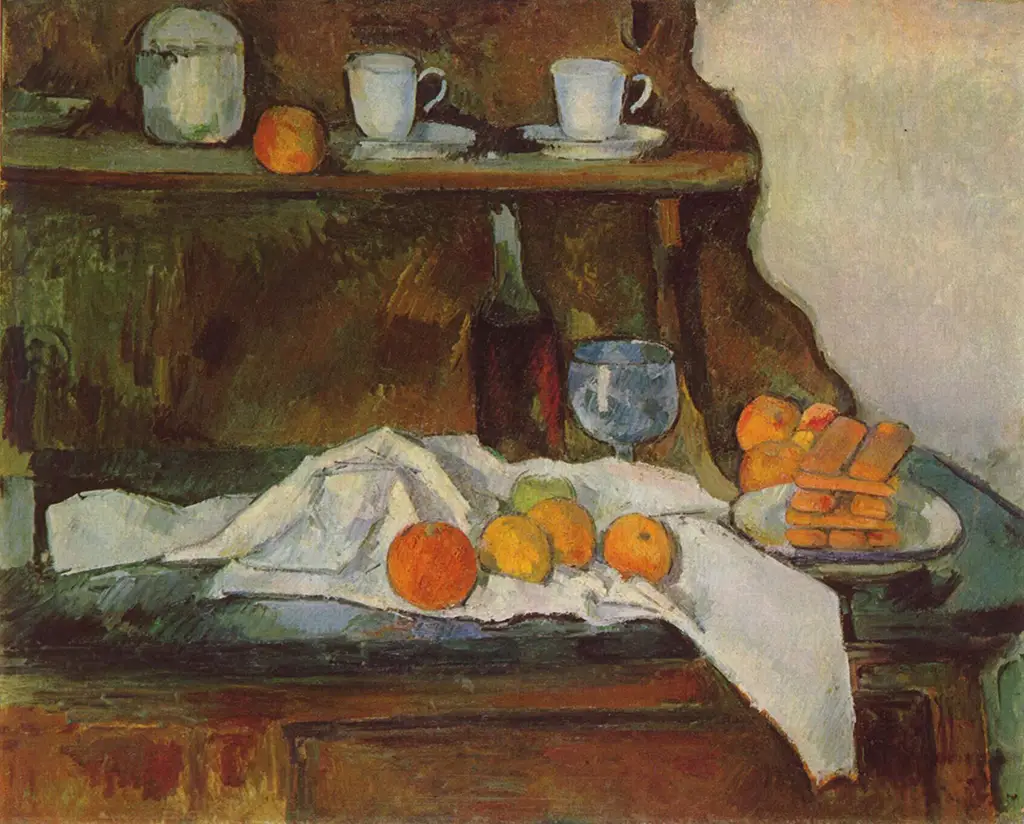 The Buffet in Detail Paul Cezanne